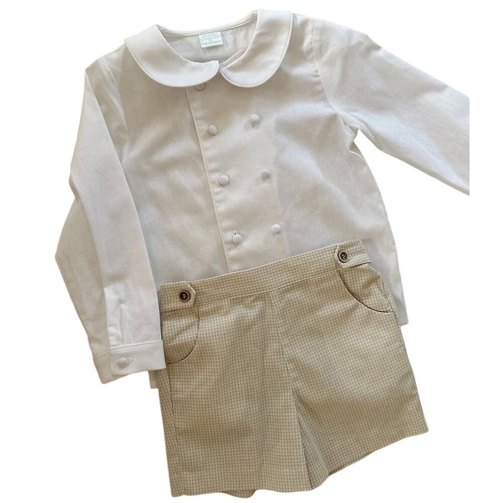 Edgehill Collection Knit Long Sleeve Top & Corduroy Shorts Set 5T - Picture 3 of 4